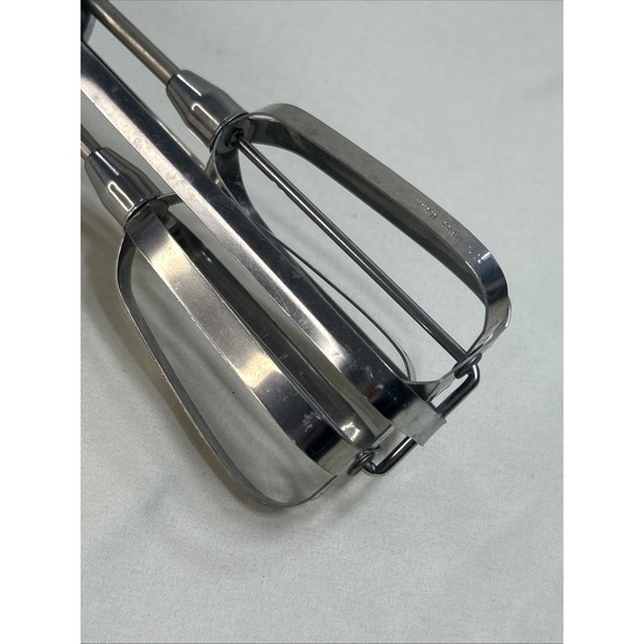 Vintage OEKCOO Stainless Manual Hand Mixer Egg Beater USA Kitchen Baking Black - Picture 5 of 8